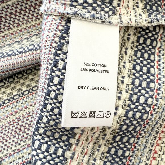 Lilla P Tweed Striped 3/4 Sleeve Shift Dress Lace-up Detail Size L - Picture 7 of 10